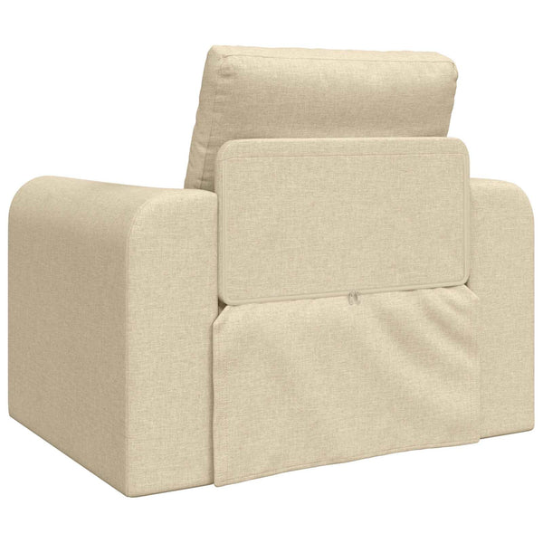 Schlafsofa Creme Stoff 98 cm