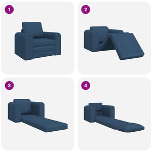 Blaues Schlafsofa Stoff 98 cm