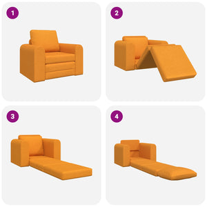 Schlafsofa Dunkelgelb Stoff 98 cm