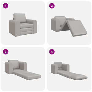 Schlafsofa Wolkengrau Stoff 98 cm