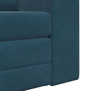 Blaues Schlafsofa Samt 98 cm