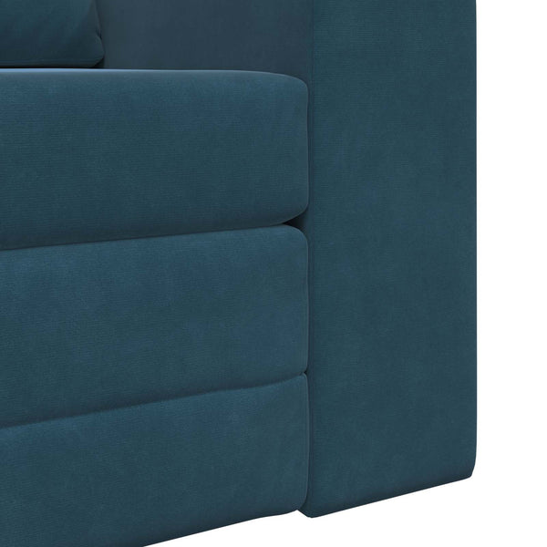 Blaues Schlafsofa Samt 98 cm