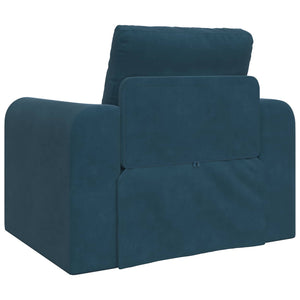 Blaues Schlafsofa Samt 98 cm