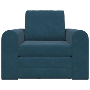 Blaues Schlafsofa Samt 98 cm