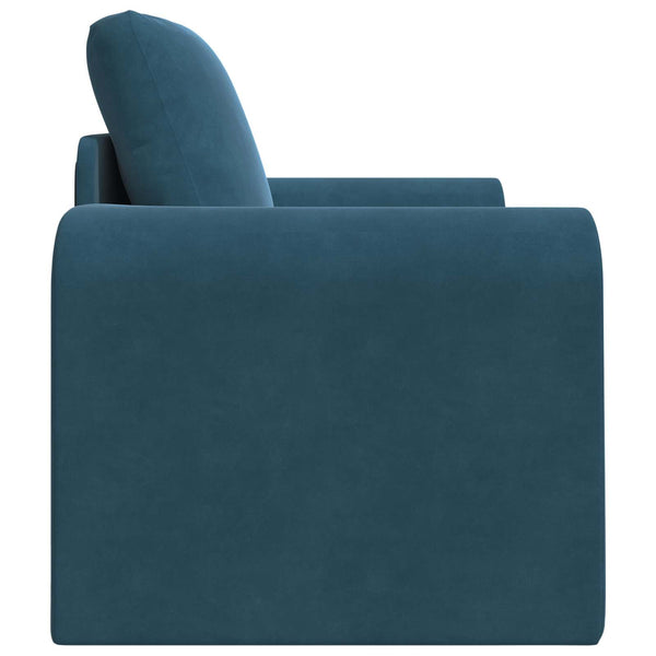 Blaues Schlafsofa Samt 98 cm