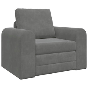 Dunkelgraues Schlafsofa Samt