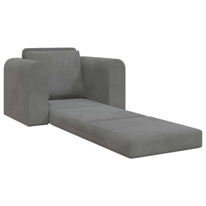 Dunkelgraues Schlafsofa Samt