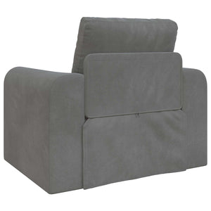 Dunkelgraues Schlafsofa Samt