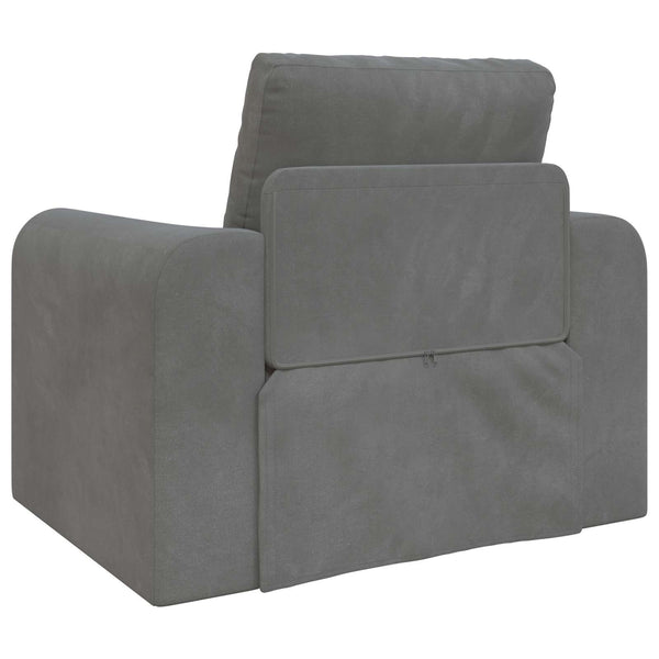 Dunkelgraues Schlafsofa Samt