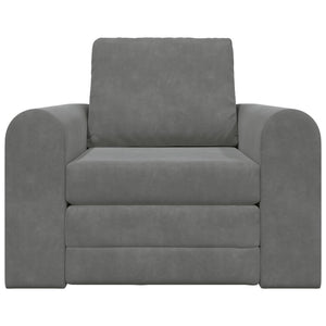 Dunkelgraues Schlafsofa Samt