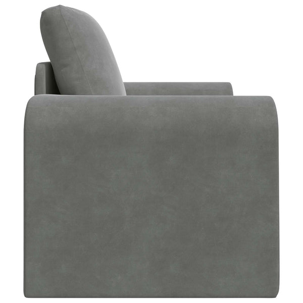 Dunkelgraues Schlafsofa Samt
