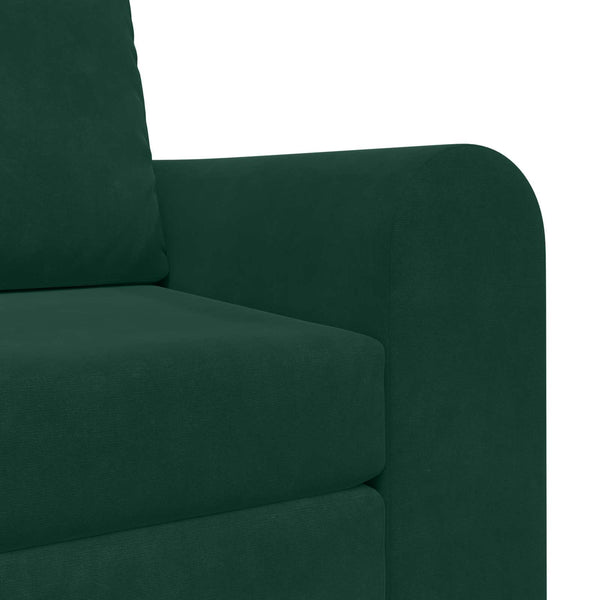 Dunkelgrünes Samt Schlafsofa 98 cm