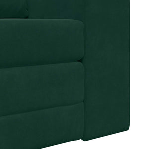 Dunkelgrünes Samt Schlafsofa 98 cm