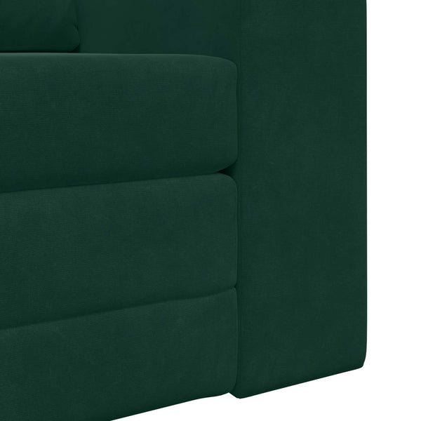 Dunkelgrünes Samt Schlafsofa 98 cm