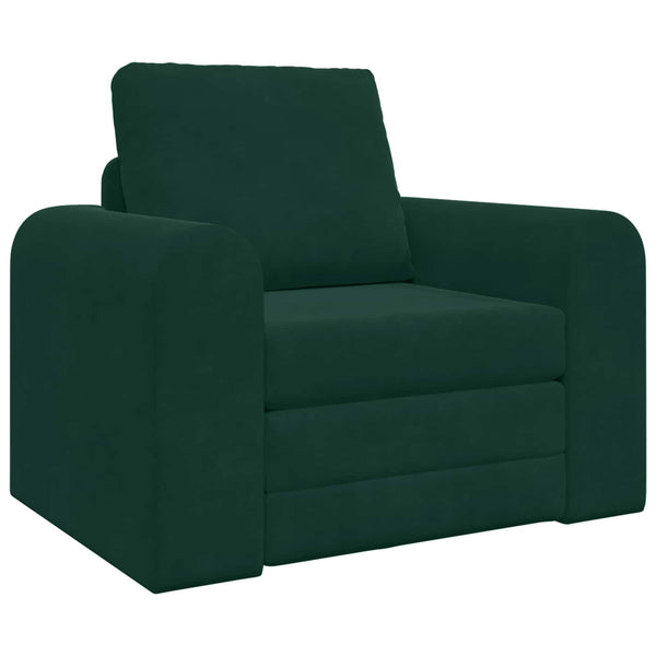 Dunkelgrünes Samt Schlafsofa 98 cm