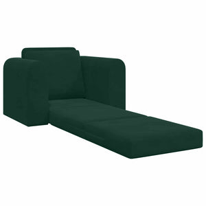 Dunkelgrünes Samt Schlafsofa 98 cm