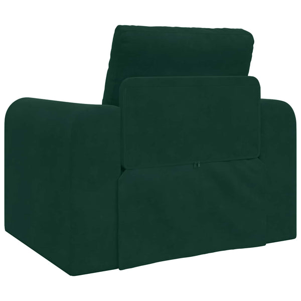 Dunkelgrünes Samt Schlafsofa 98 cm