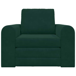 Dunkelgrünes Samt Schlafsofa 98 cm