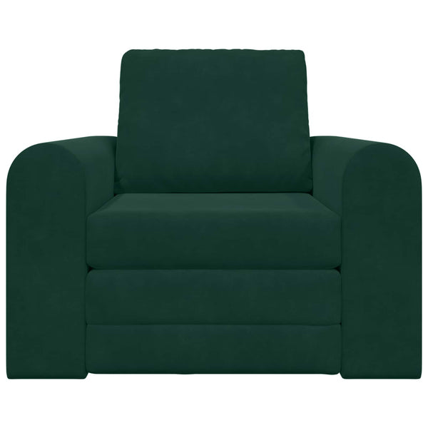 Dunkelgrünes Samt Schlafsofa 98 cm