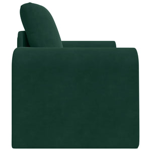Dunkelgrünes Samt Schlafsofa 98 cm