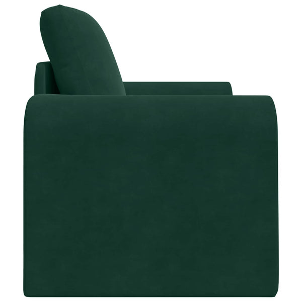 Dunkelgrünes Samt Schlafsofa 98 cm