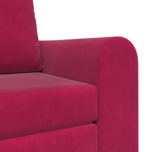 Weinrotes Schlafsofa Samt 98 cm