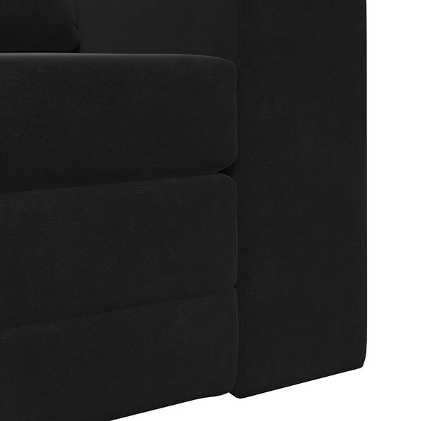 Schlafsofa Schwarz Samt 98 cm