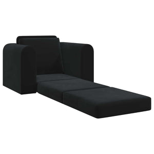 Schlafsofa Schwarz Samt 98 cm