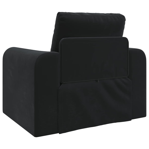 Schlafsofa Schwarz Samt 98 cm