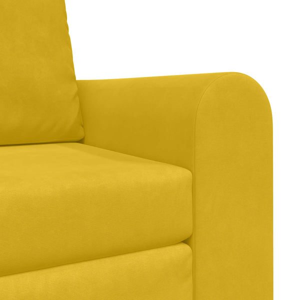 Gelbes Schlafsofa Samt 98 cm