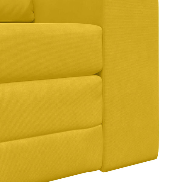 Gelbes Schlafsofa Samt 98 cm