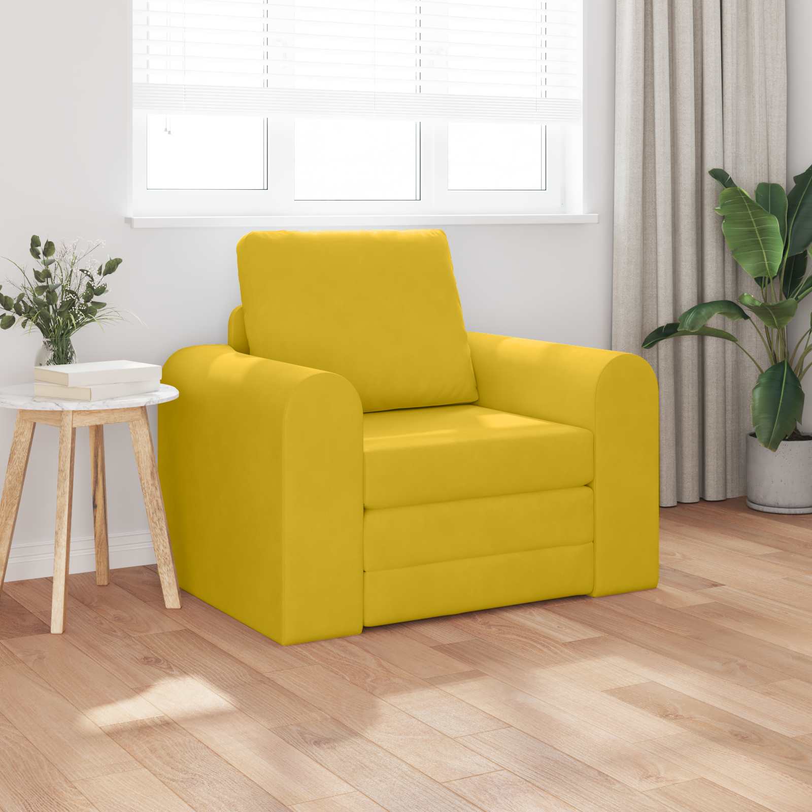 Gelbes Schlafsofa Samt 98 cm