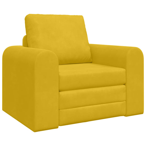 Gelbes Schlafsofa Samt 98 cm