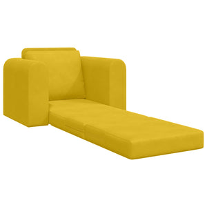 Gelbes Schlafsofa Samt 98 cm