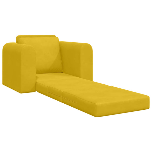 Gelbes Schlafsofa Samt 98 cm