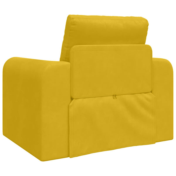 Gelbes Schlafsofa Samt 98 cm