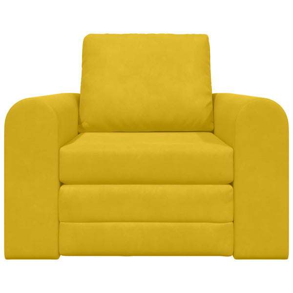 Gelbes Schlafsofa Samt 98 cm
