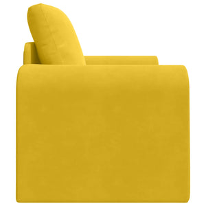 Gelbes Schlafsofa Samt 98 cm