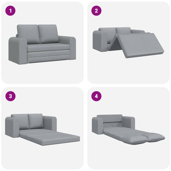 Schlafsofa 60cm Hellgrau Stoff