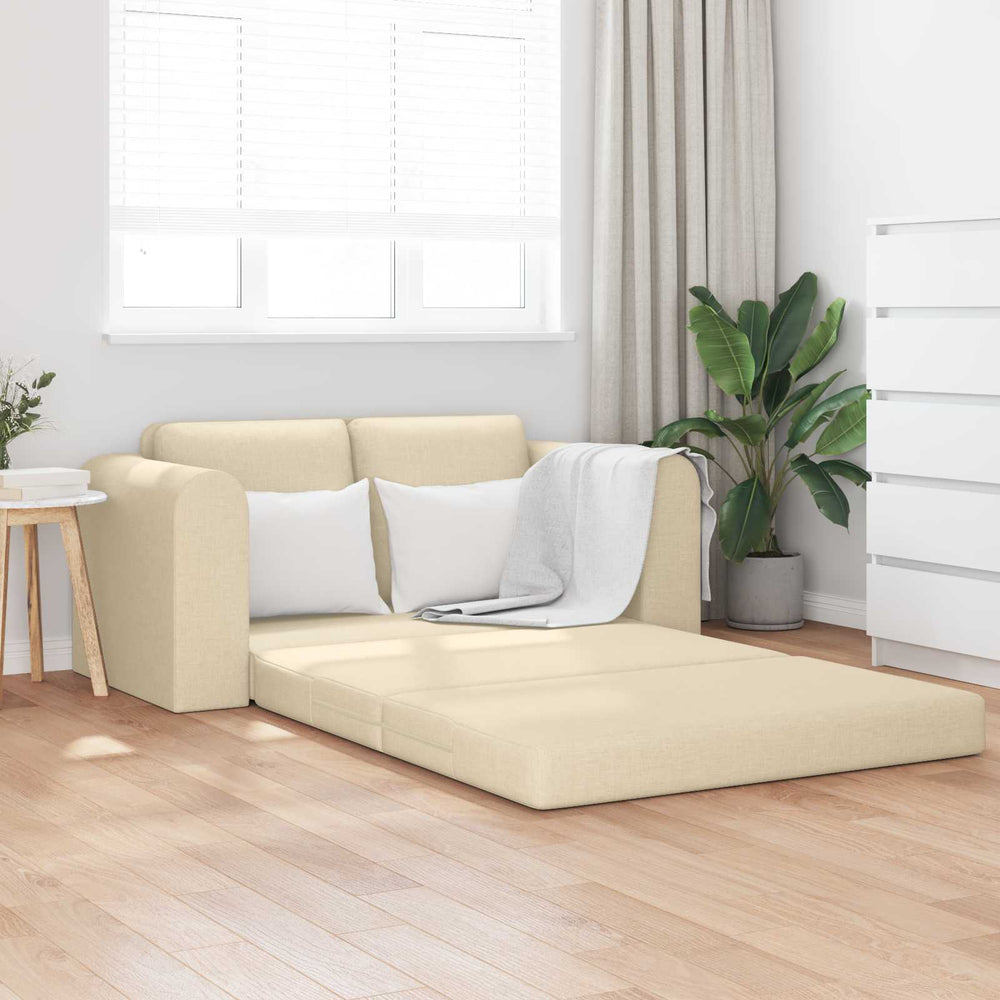 Schlafsofa Creme Stoff 60cm