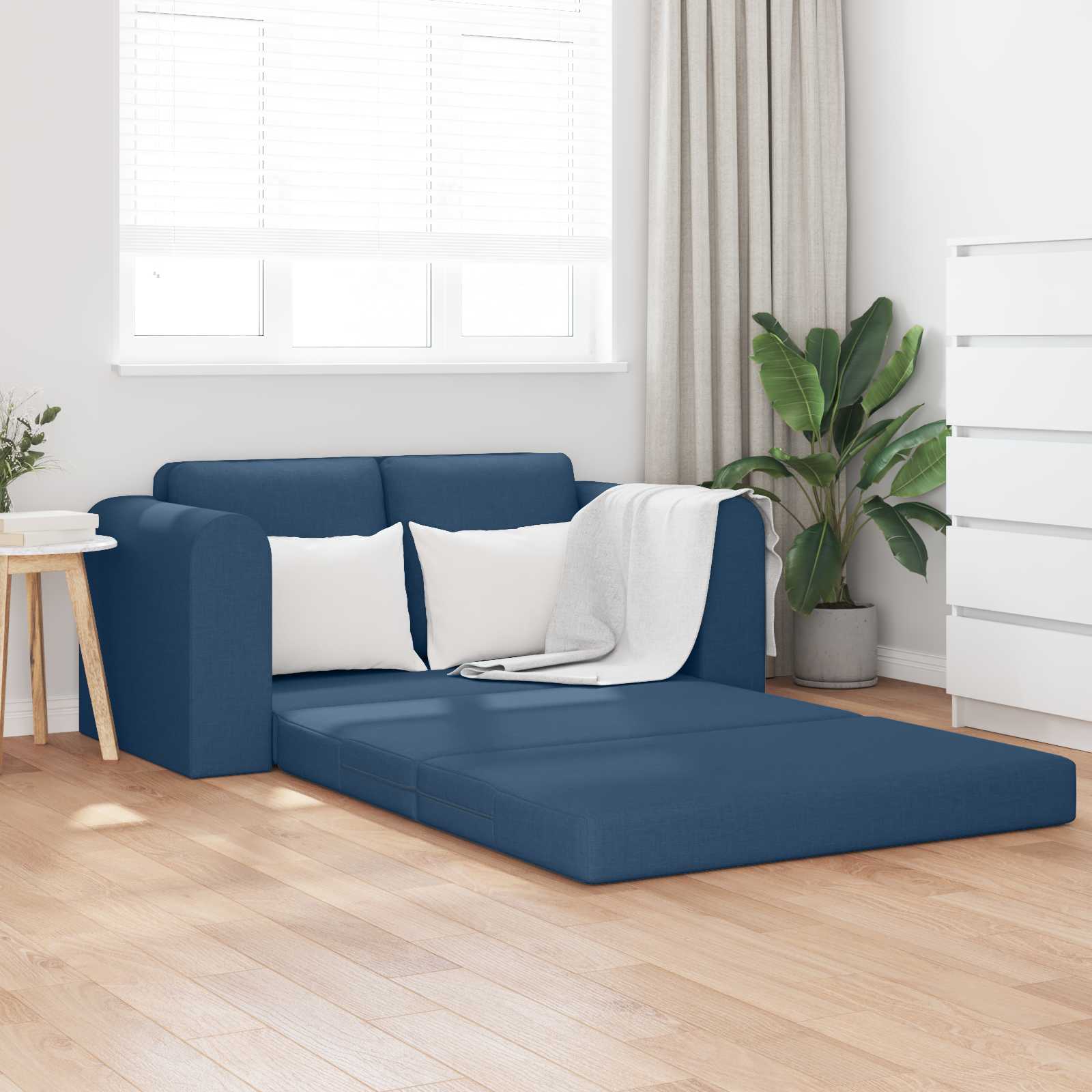 Schlafsofa 60cm Blau Stoff