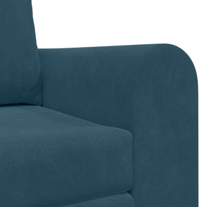 Blaues Schlafsofa Samt 148 cm