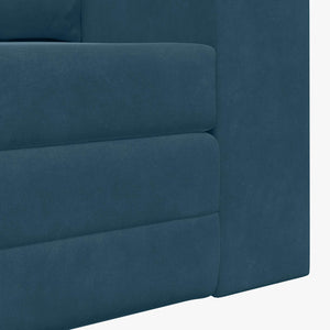 Blaues Schlafsofa Samt 148 cm