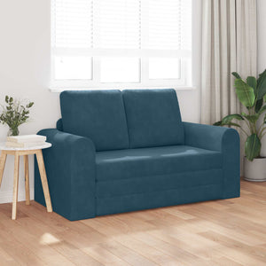 Blaues Schlafsofa Samt 148 cm