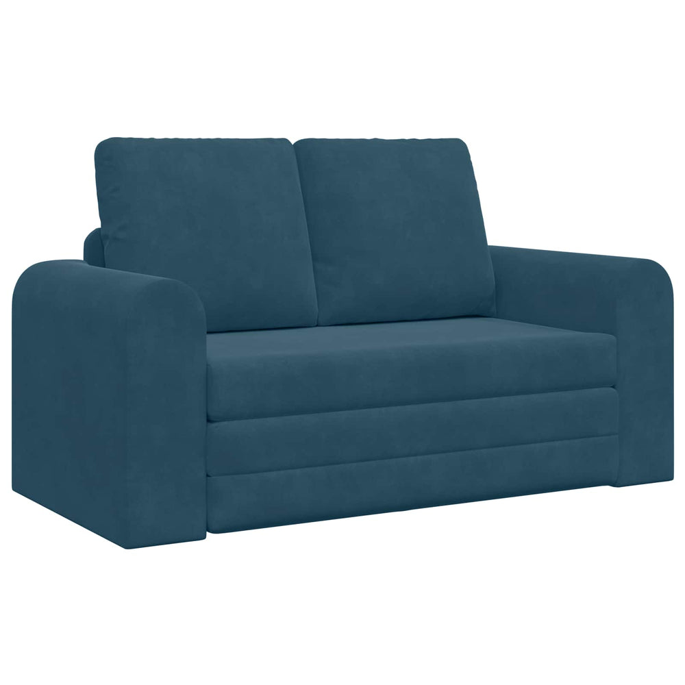 Blaues Schlafsofa Samt 148 cm