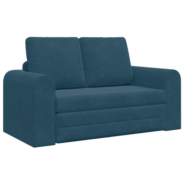 Blaues Schlafsofa Samt 148 cm