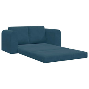 Blaues Schlafsofa Samt 148 cm