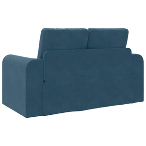 Blaues Schlafsofa Samt 148 cm
