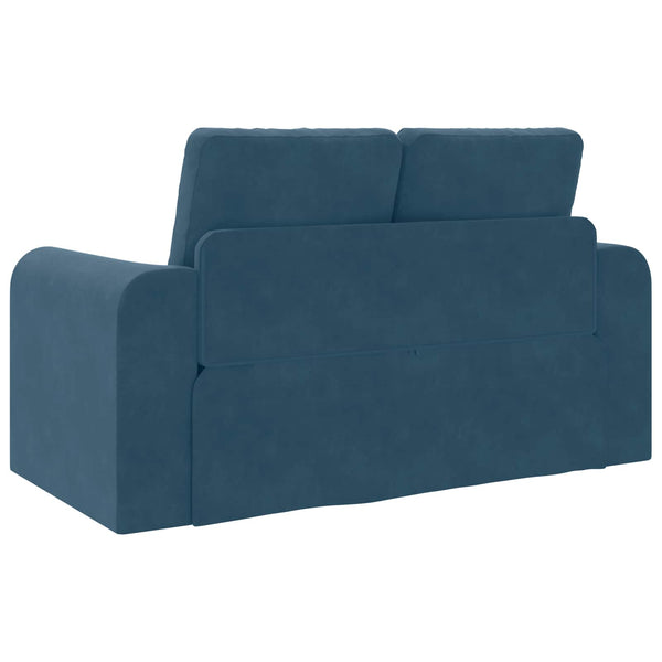 Blaues Schlafsofa Samt 148 cm