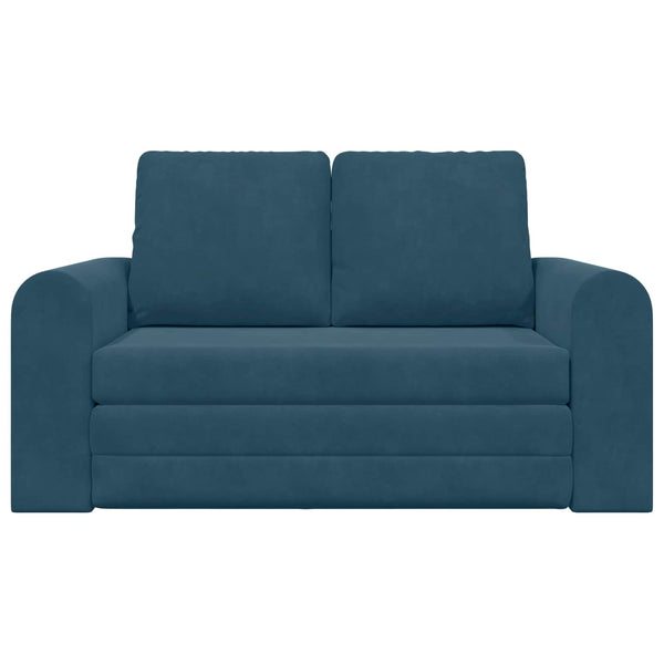 Blaues Schlafsofa Samt 148 cm